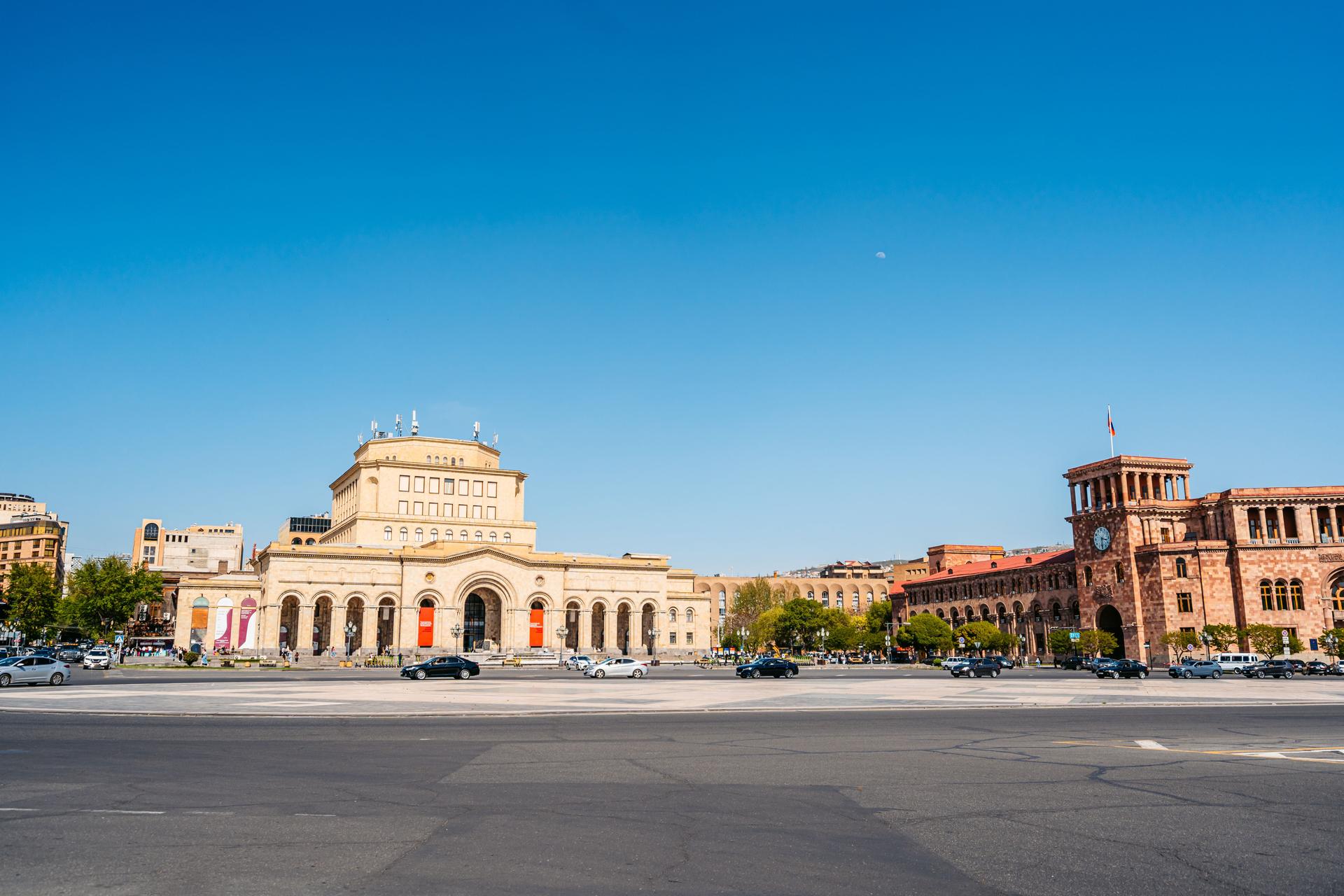 The Republic Square In Yerevan In Armenia